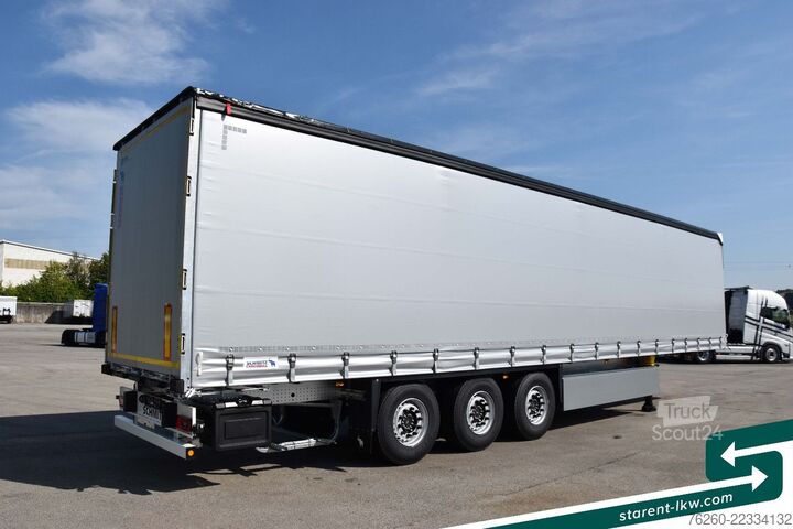 Semirremolque abierto con toldo SCHMITZ CARGOBULL Hubdach Liftachse Palettenkasten LED XL MIETE
