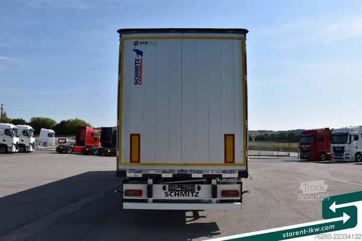 Semirremolque abierto con toldo SCHMITZ CARGOBULL Hubdach Liftachse Palettenkasten LED XL MIETE