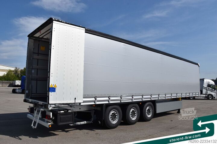Semirremolque abierto con toldo SCHMITZ CARGOBULL Hubdach Liftachse Palettenkasten LED XL MIETE