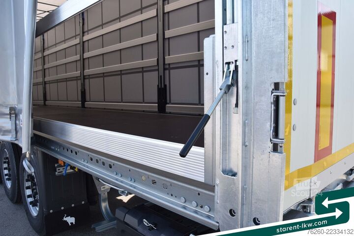Semirremolque abierto con toldo SCHMITZ CARGOBULL Hubdach Liftachse Palettenkasten LED XL MIETE