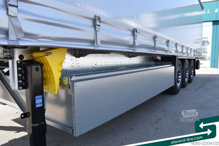 Semirremolque abierto con toldo SCHMITZ CARGOBULL Hubdach Liftachse Palettenkasten LED XL MIETE