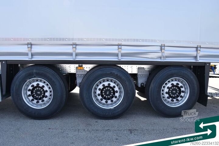 Semirremolque abierto con toldo SCHMITZ CARGOBULL Hubdach Liftachse Palettenkasten LED XL MIETE