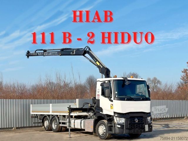 Gru montata su autocarro RENAULT T 380 * HIAB 111 B - 2 HIDUO + FUNK / 6x2!