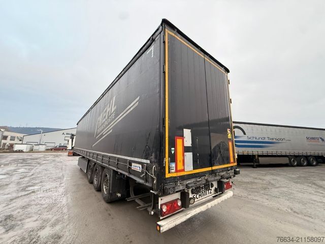 Otvorený náves s plachtou SCHMITZ CARGOBULL SCB S3T Liftachse Palettenkaseten 1A Zustand