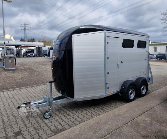 Paardentrailer BÖCKMANN Portax L SR 2Pferdeanhänger NEUES MODELL Schwarz