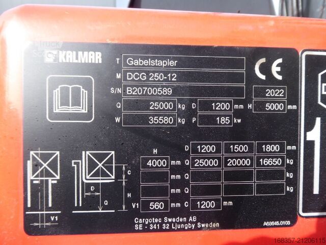 Front loader forklift Kalmar DCG 250-12