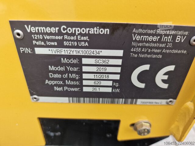 Cits VERMEER Baumstumpf Fräse Typ SC 362 Hyd. Lenkung 129 Std