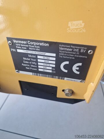 Cits VERMEER Baumstumpf Fräse Typ SC 362 Hyd. Lenkung 129 Std