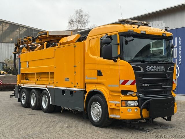 Вакуумний автоцистерна SCANIA R500 8x4 Kanalreiniger Kombi MÜLLER CM 170 KT