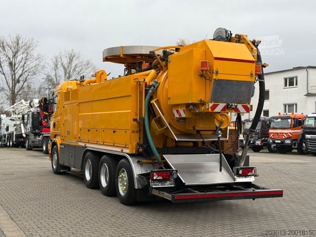 Вакуумний автоцистерна SCANIA R500 8x4 Kanalreiniger Kombi MÜLLER CM 170 KT