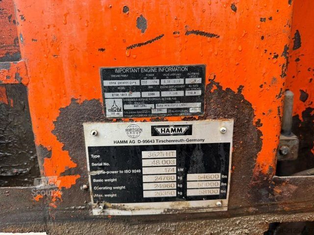 Egyhengerdob henger HAMM 3625 Roller with vibration 25 Ton CE