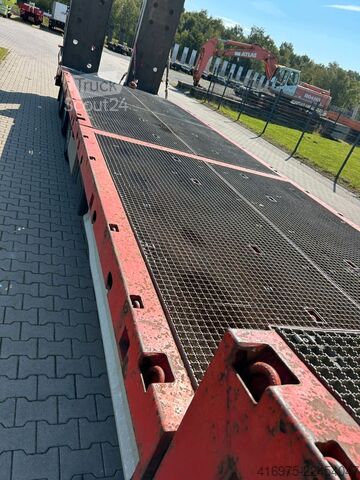 Zema profila puspiekabe FLIEGL SDS 410 T 3Achsen Satteltieflader Liftmaster