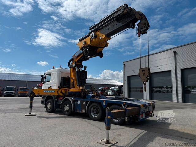 Standard trekkvogn SCANIA R500 8X4 Kran / Crane EFFER 1355 8/S Winch