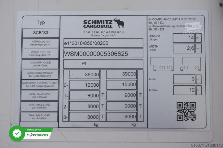 Semi-remorque frigorifique SCHMITZ CARGOBULL SKO FP 45 S.CU d80