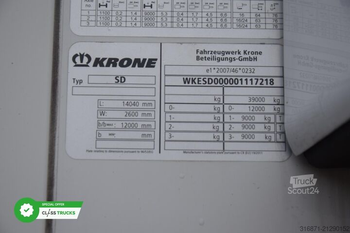 Kylmäkuljetuspuoliperävaunu KRONE SDR Cool Liner FP 60 ThermoKing SLXi 300