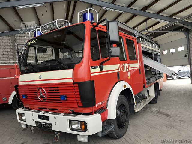 Camião de bombeiros Mercedes-Benz 1222 F, 4x2, Doka, LF16 Feuerwehrfahrzeu