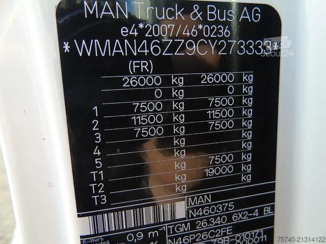 Camion-citerne MAN TGM 26.340 + 19.000 LITER + 4COMP + 6X2