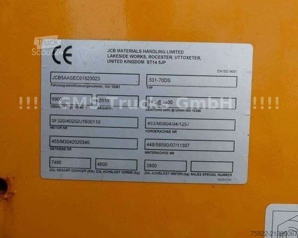 Ładowarka kołowa JCB 531-70 Tele Lader Loader / NUR 1600h