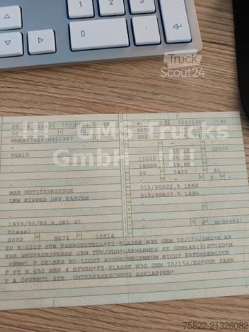 Savitvežis MAN MAN TGA 35.430 / 8X4 / Meiller Mulde / German