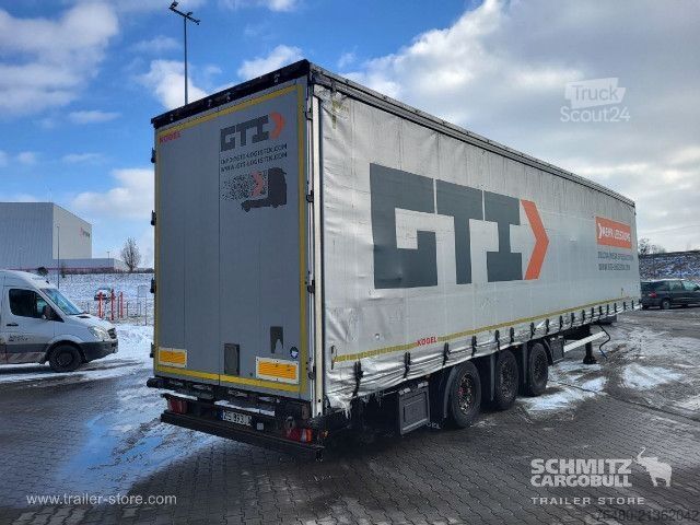 Brandalı açık yarı römork Kögel Schiebeplane Papier