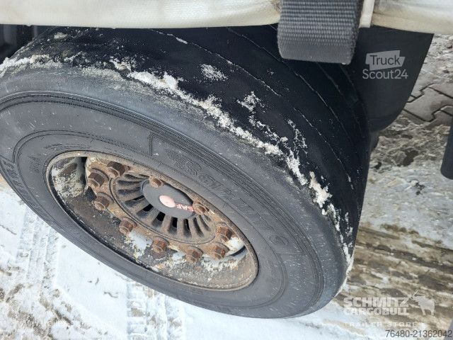 Brandalı açık yarı römork Kögel Schiebeplane Papier