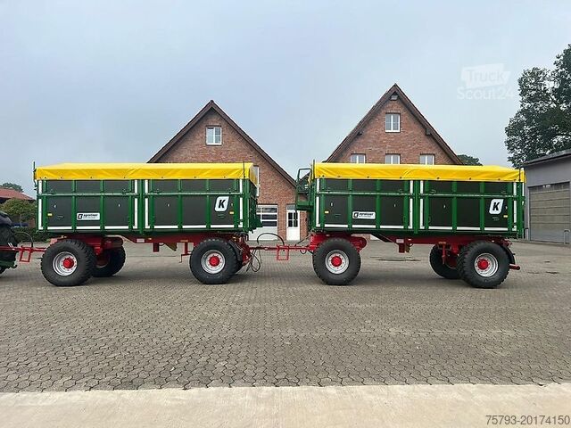 Kippanhänger Kröger 18to 560er bereift 3 Schieber mit Kunststoffbordwand Interne Nr. 40758