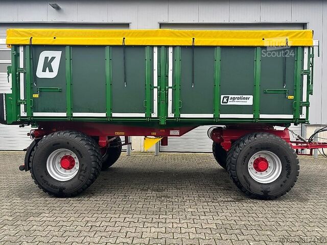 Kiepaanhangwagen Kröger 18to 560er bereift 3 Schieber mit Kunststoffbordwand Interne Nr. 40758