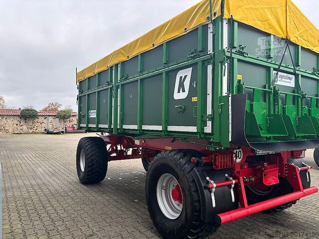 Kiepaanhangwagen Kröger 18to 560er bereift 3 Schieber mit Kunststoffbordwand Interne Nr. 40758