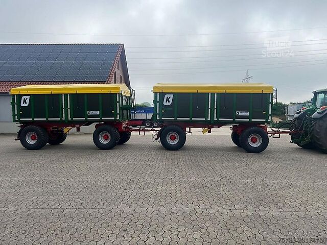 Remolque volquete Kröger 18to 560er bereift 3 Schieber mit Kunststoffbordwand Interne Nr. 40758