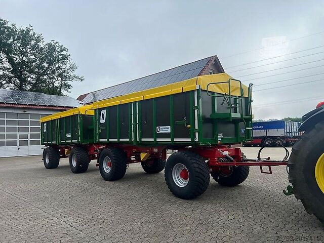 Kippanhänger Kröger 18to 560er bereift 3 Schieber mit Kunststoffbordwand Interne Nr. 40758