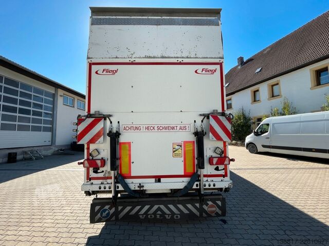 Tieflader-Sattelauflieger FLIEGL SDS410 Tieflader Gardine Jumbo Plane Lenkachse