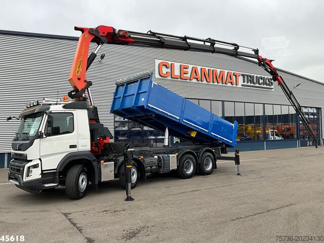 3-sidig tipper Volvo FMX 460 8x4 Euro 6 Palfinger 42 Tonmeter laadkr...