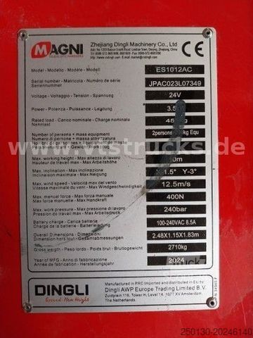 Plataforma de trabajo MAGNI Magni ES1012AC 10m Scherenbühne elektrisch 10x