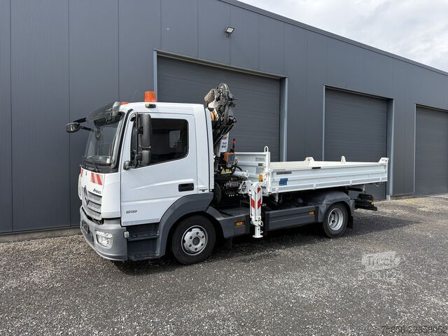 Furgón volquete Mercedes-Benz Atego 818 Kipper Atlas Kran EU6