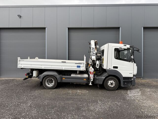 Furgón volquete Mercedes-Benz Atego 818 Kipper Atlas Kran EU6