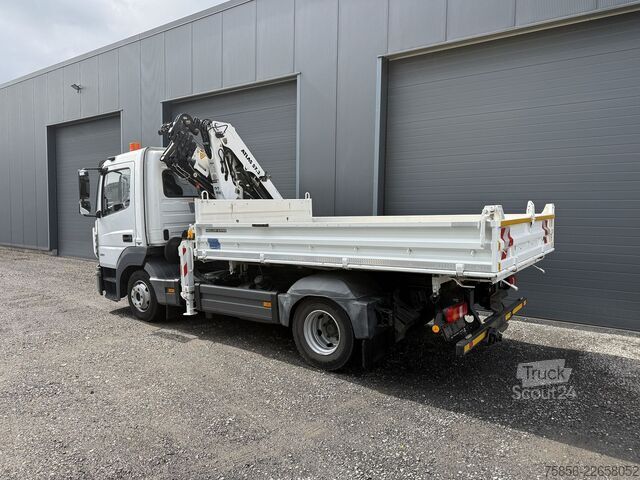 Furgón volquete Mercedes-Benz Atego 818 Kipper Atlas Kran EU6