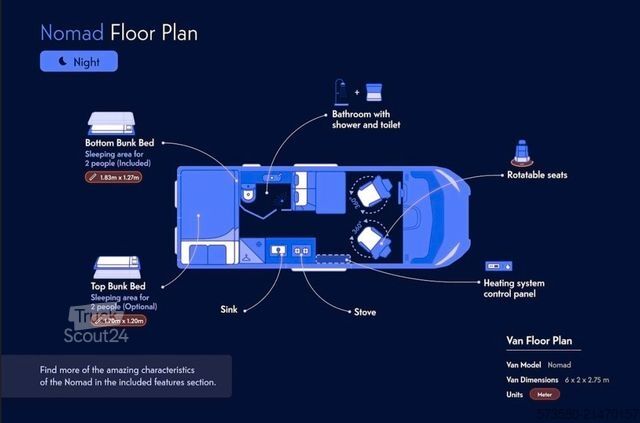 Camping-car Fiat Ducato Weinsberg Carabus 600 K | 2023 | EURO6 | Professioneller Verkäufer