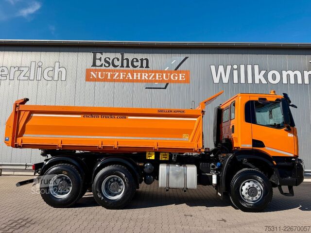 Camion-benne tricar IVECO AD 260 T410 BB 6x6 | MEILLER*Retarder*AC*1.Hand