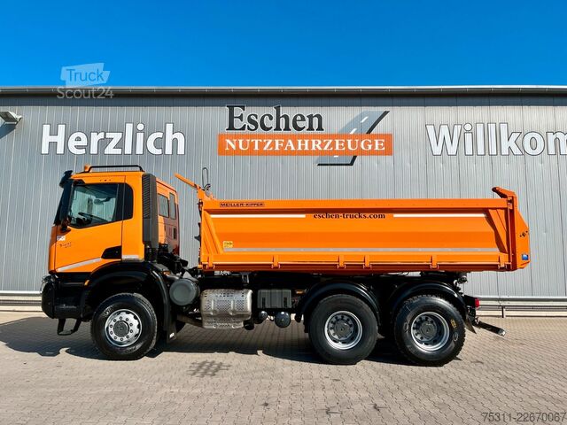 Camion-benne tricar IVECO AD 260 T410 BB 6x6 | MEILLER*Retarder*AC*1.Hand