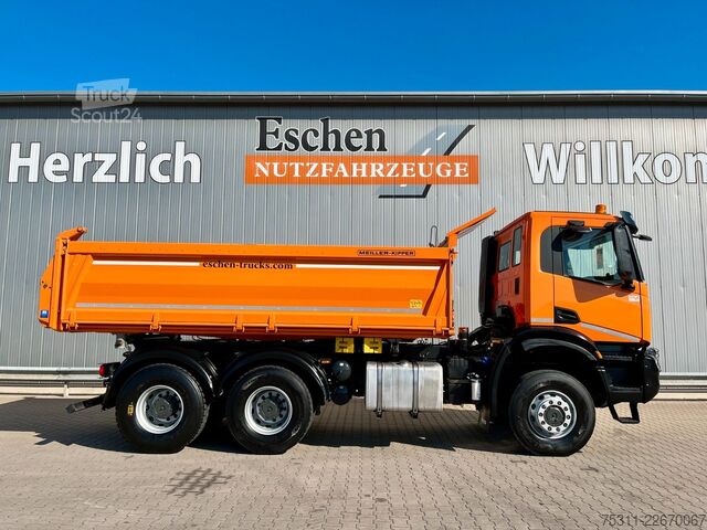 Camion-benne tricar IVECO AD 260 T410 BB 6x6 | MEILLER*Retarder*AC*1.Hand