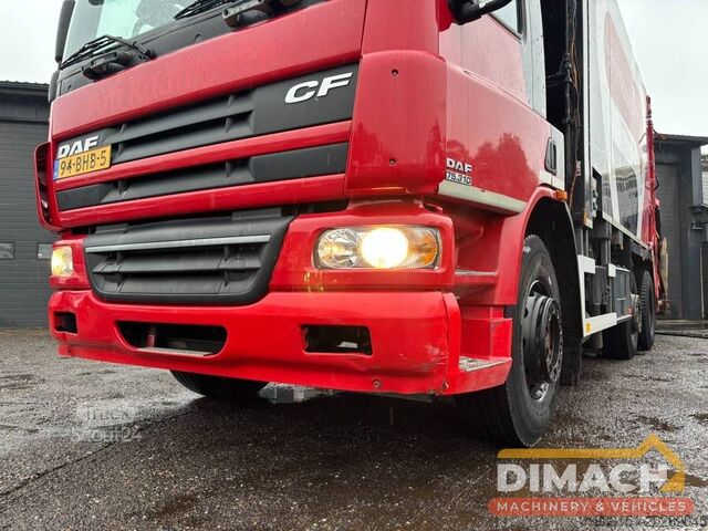 Camion d'enlèvement des ordures ménagères DAF FAG CF75.310 6x2 - VDK Geesink, 2 compartimente...