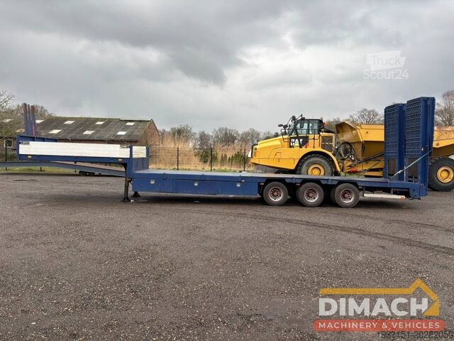 Surbaissé Broshuis Lowloader tieflader 3 assen leaf spring, laadklep