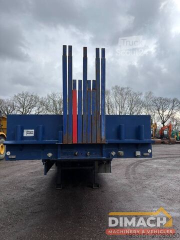 Surbaissé Broshuis Lowloader tieflader 3 assen leaf spring, laadklep