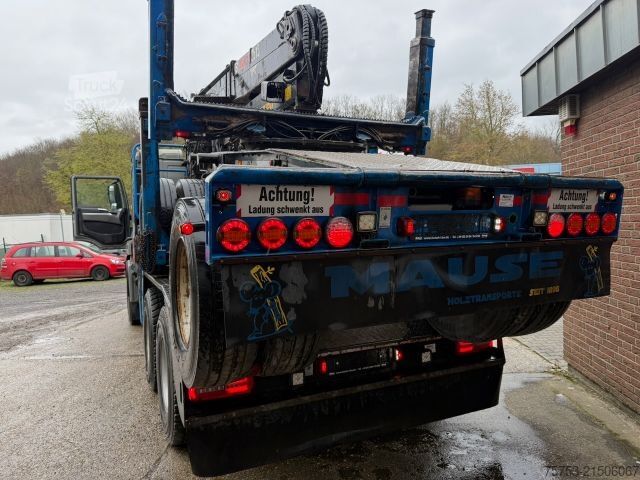 Houttransportwagen MAN TGS 33.510 6x4 BL Langholzzug Loglift 251S