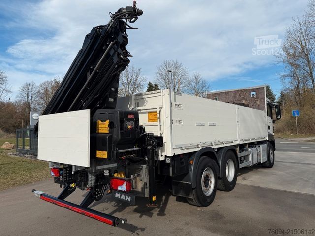 Kravas automašīnai uzstādīts celtnis MAN TGS 26.400 6x2 Pritsche KRAN 15m FUNK AHK