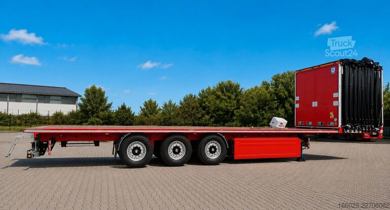 Werkplatform oplegger WIELTON / WIESE Plattformauflieger mit Libner Openbox C+