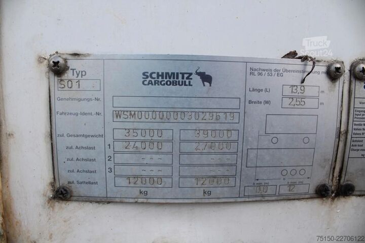 Odprta polprikolica s ponjavo SCHMITZ CARGOBULL SCS 24/L-13.62 MB - Tautliner MEGA - Nr.: 619