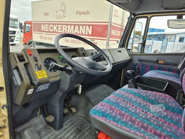 Furgão cortina de lona MERCEDES-BENZ 811 großes Haus / Doka 6 Sitzer AHK