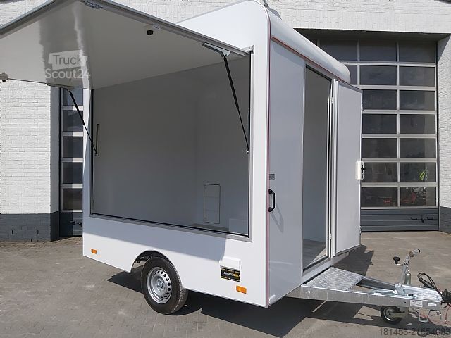 Árusító utánfutó trailershop Retro Compact 250cm innen Licht 230 V 1 Klappe Neu verfügbar