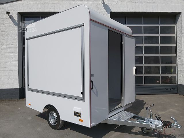 Árusító utánfutó trailershop Retro Compact 250cm innen Licht 230 V 1 Klappe Neu verfügbar